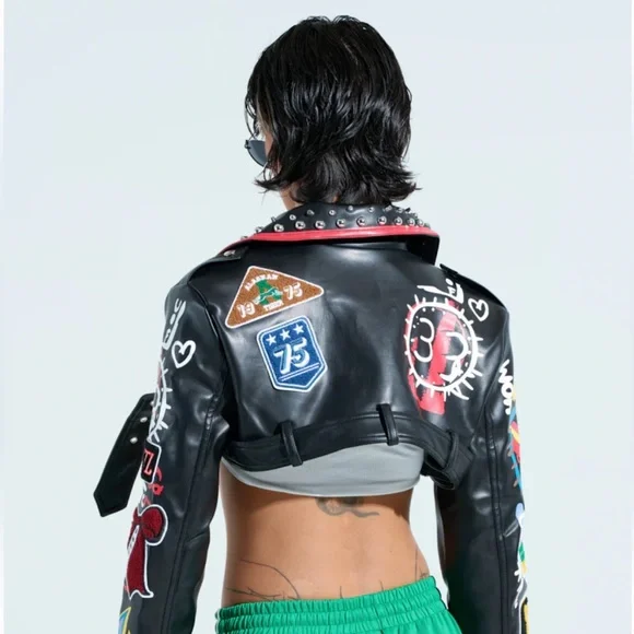 Label Phoenix Ultra Crop Moto Jacket - Picture 4 of 9